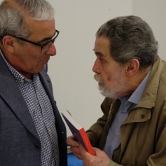 Manuel Díaz Martínez, con César Ubierna, director de la Casa-Museo Antonio Padrón